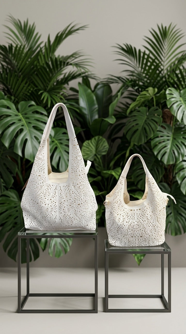 Bolso polipiel troquelado dos tamaños