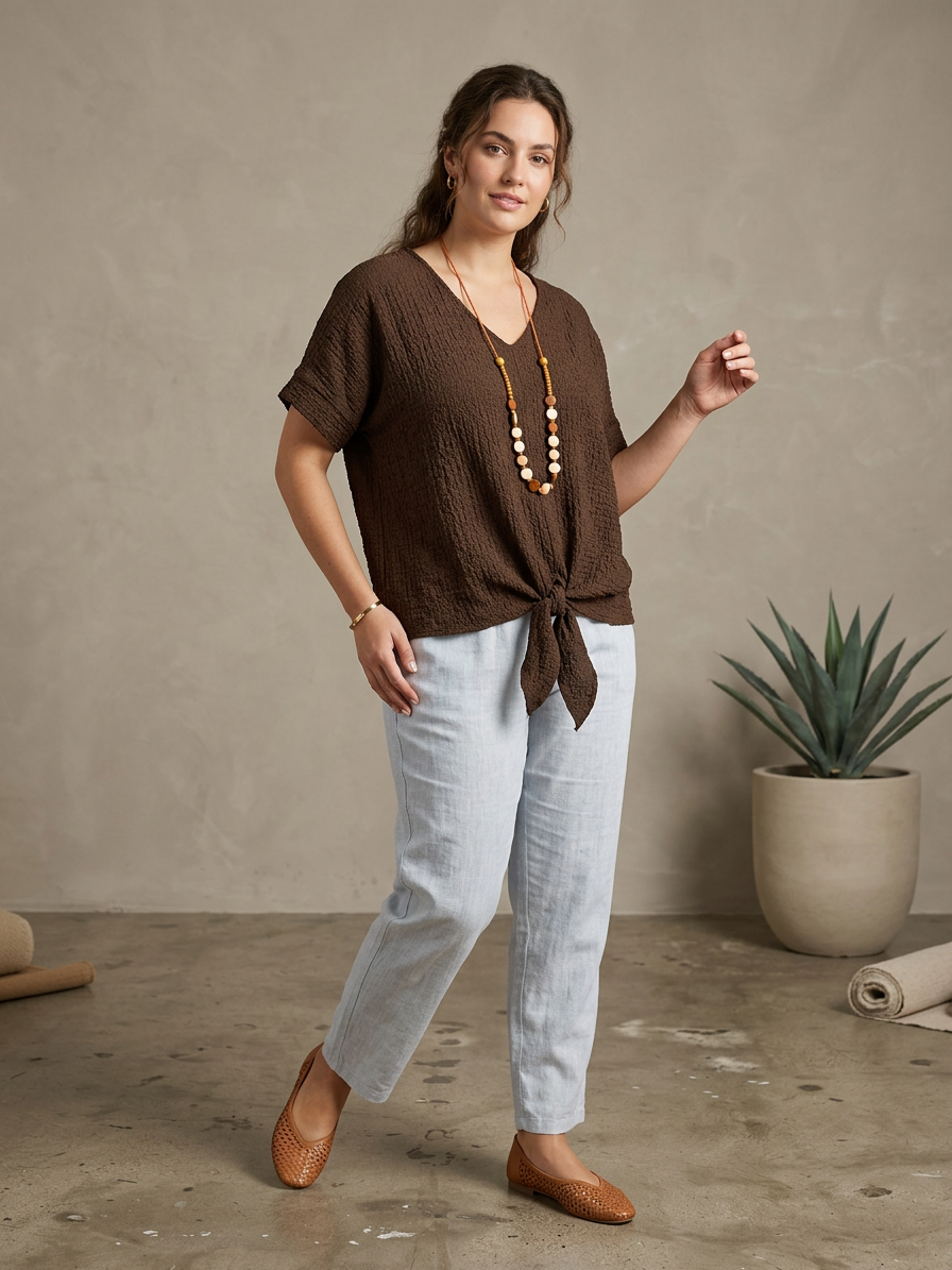 Blusa corrugada Collar