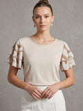 Blusa Iris manga estampada