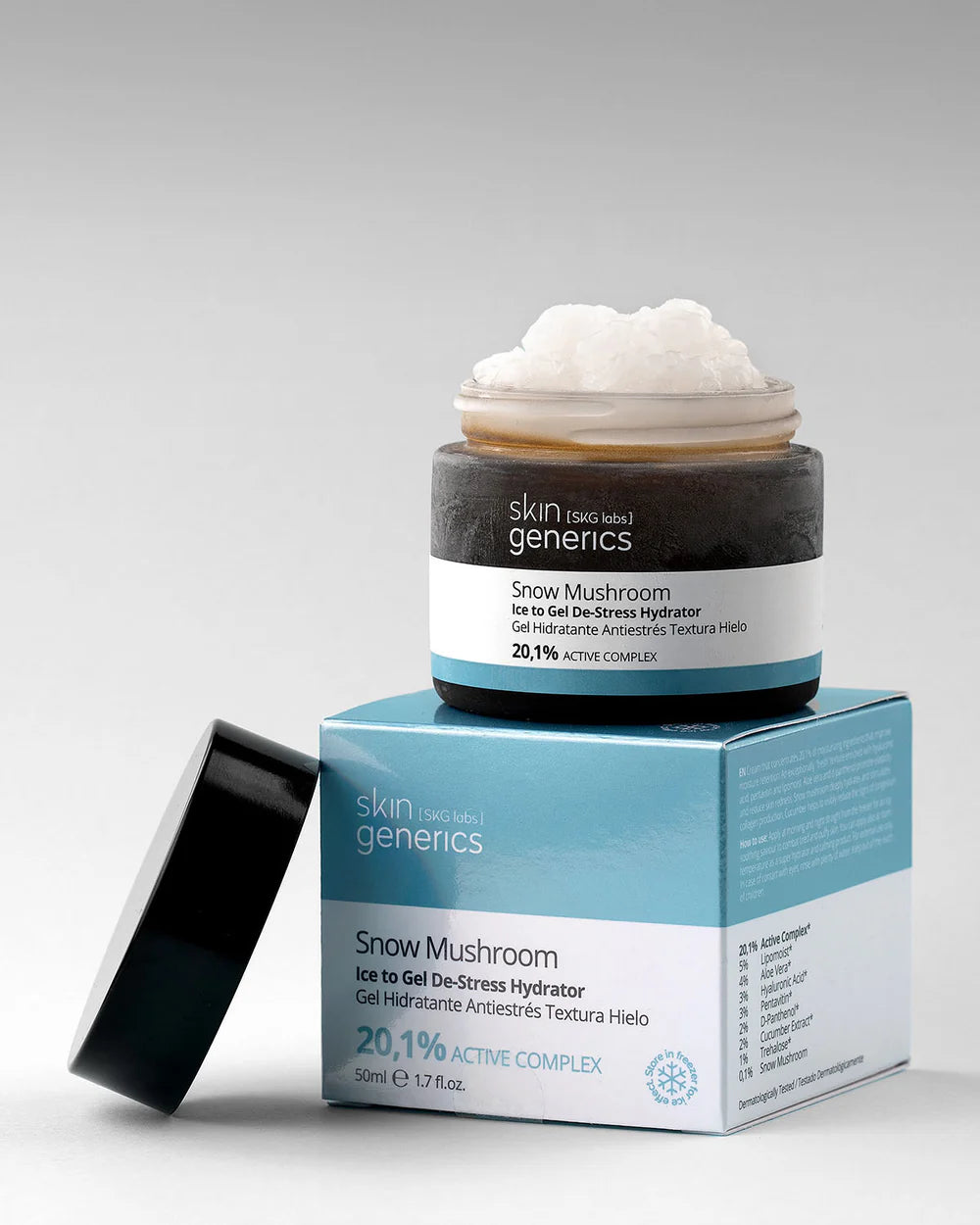 Crema hidratante doble textura Snow Mushroom Skin Generics