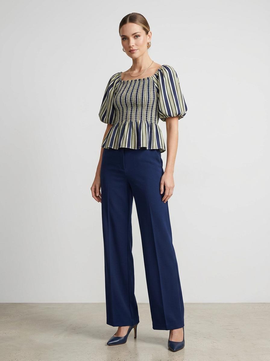 Blusa panal de abeja rayas