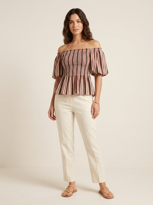Blusa panal de abeja rayas