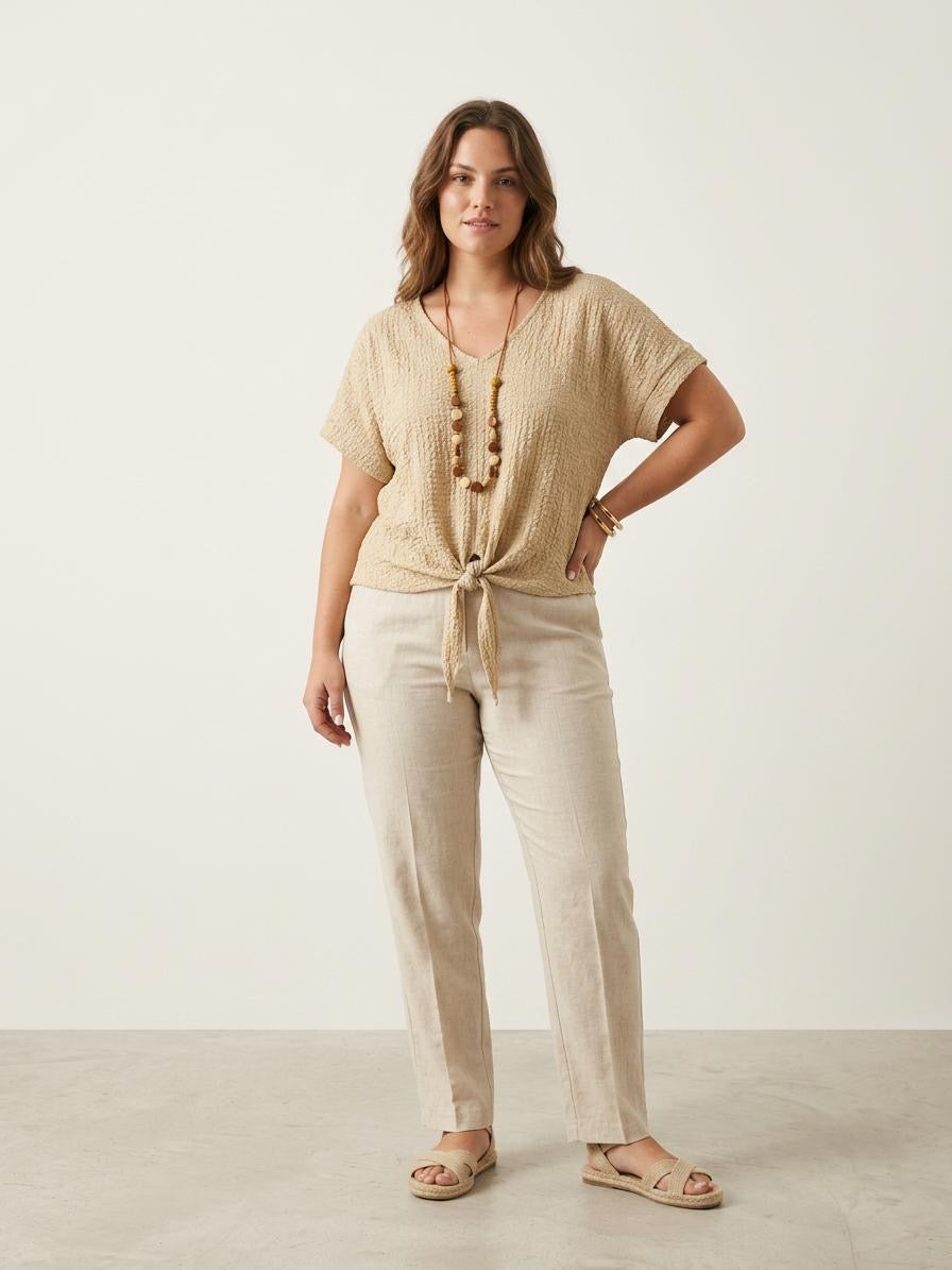 Blusa corrugada Collar